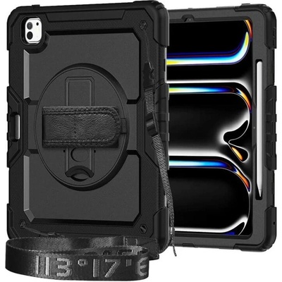 Tech-Protect Калъф с Дръжка за iPad Pro 13 2025-2024, Tech-Protect Solid360 Case, Черен (5906302308606)