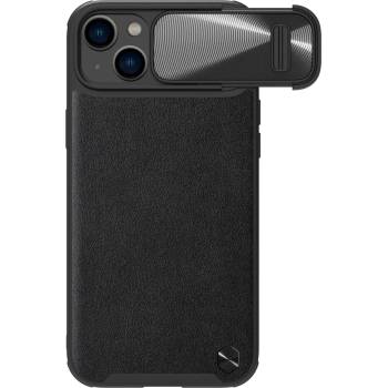 Nillkin Кейс с протектор за камера Nillkin CamShield Leather S за iPhone 14 Plus, черен (KXG0039234)