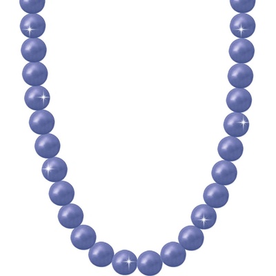 Biju Perlový náhrdelník s umelými perlami modrej 6000657-2