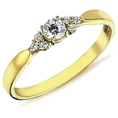 Lillian Vassago Zlatý zářivý prsten se zirkony LLV98 GR016