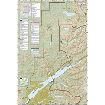 Lake Clark národní park Alaska turistická mapa GPS komp. NGS