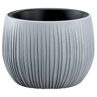 Prosperplast Kvetináč BETON Bowl, 18x14 cm, sivý, vzhľad betónu