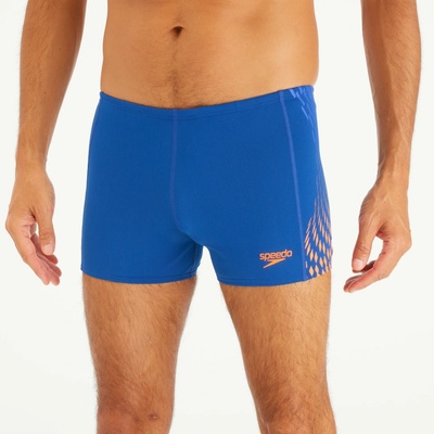Speedo pánske boxerkové plavky Boost modro-oranžové
