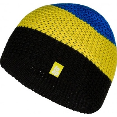 Loap Zolik dětská zimní čepice modrá žlutá