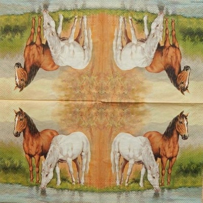 Ambiente obrúsky Koně u vody 33x33cm