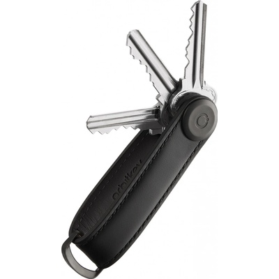Kľúčenka Kožená Orbitkey 2.0 Black Edition celá černá