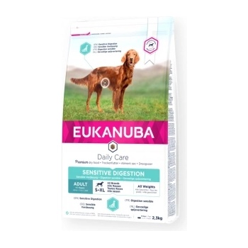 EUKANUBA Daily Care Adult Sensitive Digestion - Пълноценна суха храна за израснали кучета с чувствително храносмилане, с пилешко месо, 12 кг