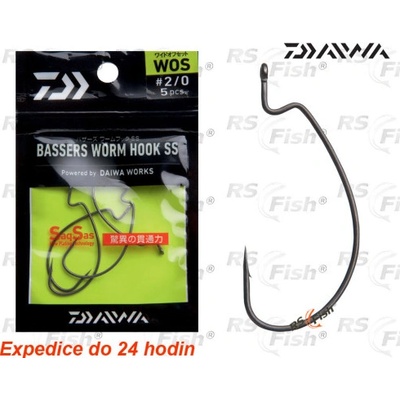 DAIWA Bassers Worm Hook WOS vel.2 6 ks