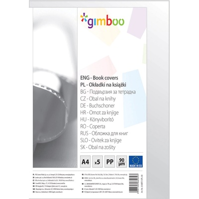 GIMBOO Подвързия Gimboo, СЗЛ ъгли, 25х46cm, 90 микрона, опаковка 10 (13675-А-GIMBOO)