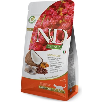 N&D GF Quinoa CAT Skin&Coat Herring & Coconut 5 kg