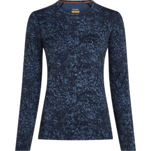 Icebreaker Дамско мериносово термобельо Icebreaker Women's Merino 200 Oasis L/S Crewe Moss Bloom Aop Merino base layer - Midnight Navy / Dawn / Aop (115-2819-0314)