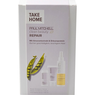 Paul Mitchell Clean Beauty Repair Take Home šampon 50 ml + kondicionér 50 ml + sprej 150 ml dárková sada