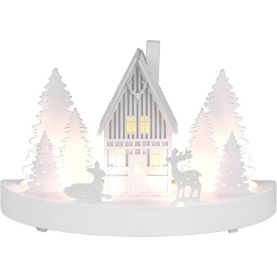 MagicHome Dekorácia Horáreň 6 LED MDF 2xAAA 25x12x28 cm