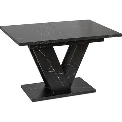 JAKS Jedálenský stôl Clark 120 cm čierny mramor glamour