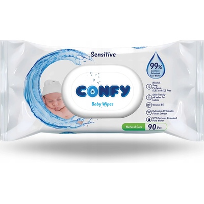 Confy Sensitive Vlhčené ubrousky 70 ks