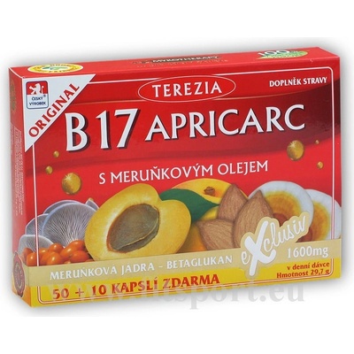 Terezia B17 Apricarc s meruňkovým olejem 50 + 10 kapslí + volitelný dárek