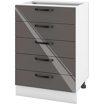 ИРИМ Долен кухненски шкаф Сити БФ-Антрацит гланц-05-29 60 см