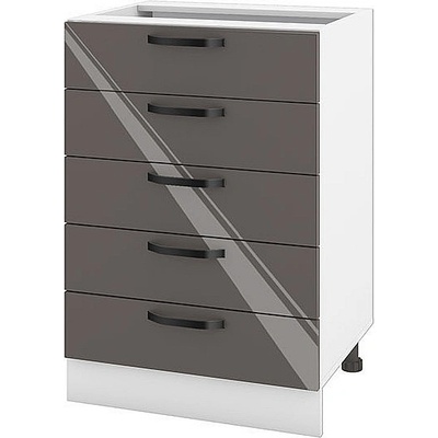 ИРИМ Долен кухненски шкаф Сити БФ-Антрацит гланц-05-29 60 см