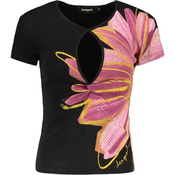 DESIGUAL Дамска тениска с къс ръкав desigual, Размер s, Цвят Черен (26swtk05_ne2000)
