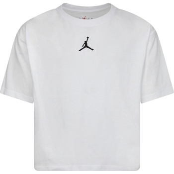 Air Jordan Детска тениска Air Jordan Jumpman Cropped T-Shirt Junior Girls - White/Blk SL