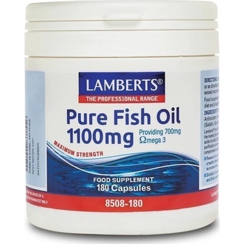 LAMBERTS Хранителна добавка концентрирано рибено масло 1100MG , Lamberts Pure Fish Oil 1100mg 180caps