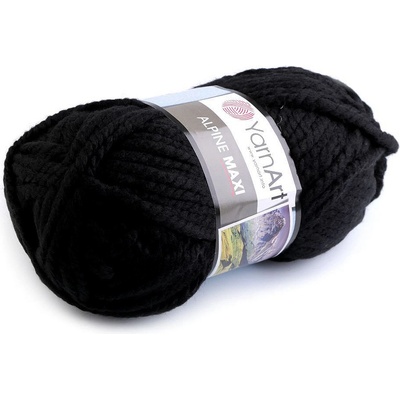 Prima-obchod Pletací příze Alpine maxi 250 g, barva 13 (661) černá