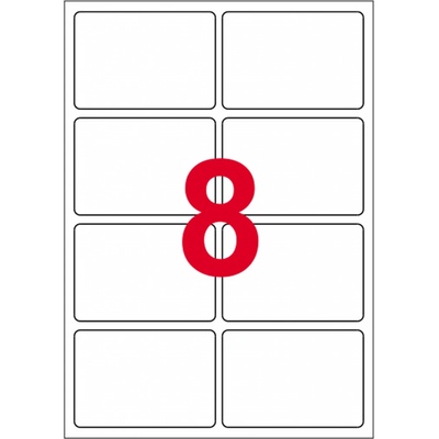 Print etikety A6 48x33 mm, biele