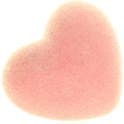 Nos srdíčko růžové plyšové 18 mm