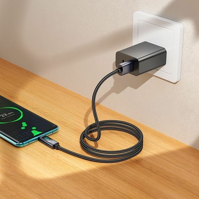 Hoco X112 USB A na Lightning 2,4A s displejem 1m černý