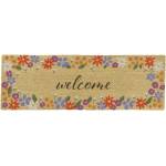 Artsy Mats Изтривалка от кокосови влакна 40x120 cm Welcome Floral - Artsy Doormats (12040W-WELCFLORAL)