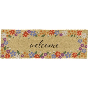 Artsy Mats Изтривалка от кокосови влакна 40x120 cm Welcome Floral - Artsy Doormats (12040W-WELCFLORAL)