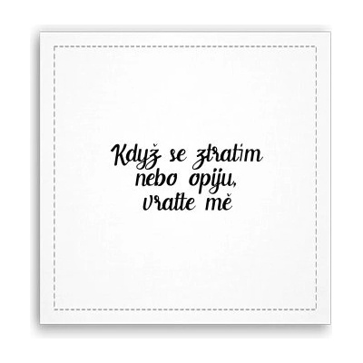 Fotoobraz 40x40 cm Když se ztratím nebo opiju