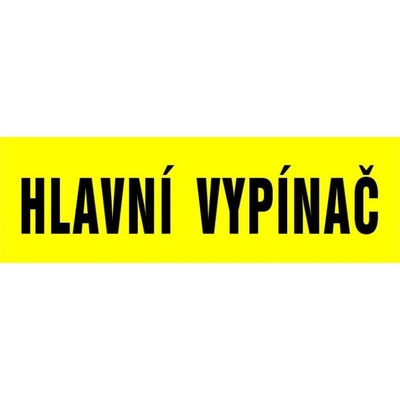 Samolepka Hlavní vypínač 26x74mm 21b
