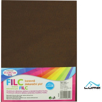 Luma filc 1mm dekorační, 20x30cm hnědý