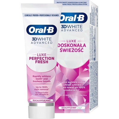 Oral B 3D White Luxe Perfection Fresh bieliaca Eucalyptus Mint 75 ml