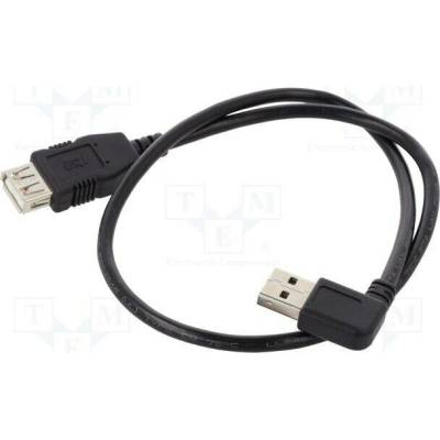 Delock 85177 USB 2.0 zlacený 0,5m černý