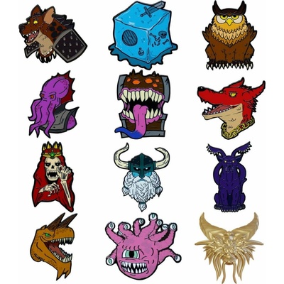 Fanattik Odznak Dungeons & Dragons 50th Anniversary Pins náhodný výběr