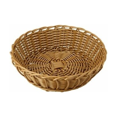 Košík kulatý průměr 21 cm polyratan tmavý