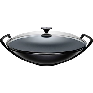 Le Creuset Уок Tradition Collection със стъклен капак 36 см черен (25304360000460)