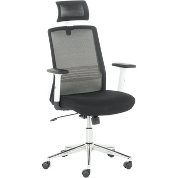 Bittel Президентски стол Carmen 7523-1, до 120кг, дамаска/мрежа, хромирана база, синхронен механизъм, регулируем люлеещ механизъм, газов амортисьор, лумбална опора, черен (bt-3520280)