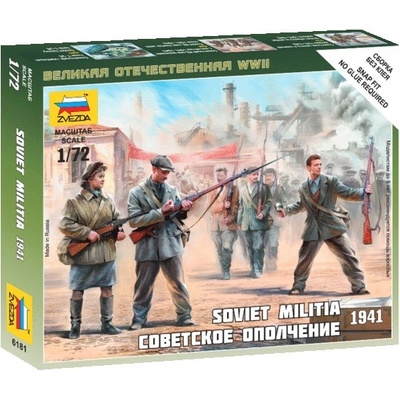 Zvezda Sovětská milice 1941 Snap Fit 1:72