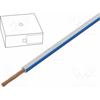 Helu 11019351 Vodič H05V2-K lanko Cu 0,75mm2 20AWG PVC bílo-modrá 100m