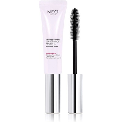NEO MAKE UP Intense Serum Waterproof Mascara voděodolná řasenka pro objem a oddělení řas Black 9 ml