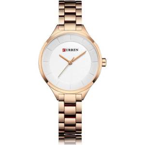 Curren Дамски часовник Curren Vectible, Розово злато / Бял (CURREN-9015-ROSEGOLD-WHITE) Часовници
