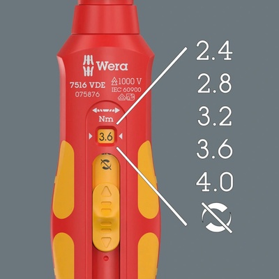 Wera 7516 VDE Kraftform Safe- Torque Speed 2,4-4,0 Nm