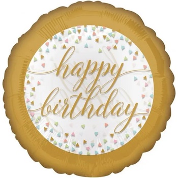 Image 1 of Amscan Балон от фолио Happy Birthday - Пастелни конфети 43см