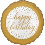 Amscan Балон от фолио Happy Birthday - Пастелни конфети 43см