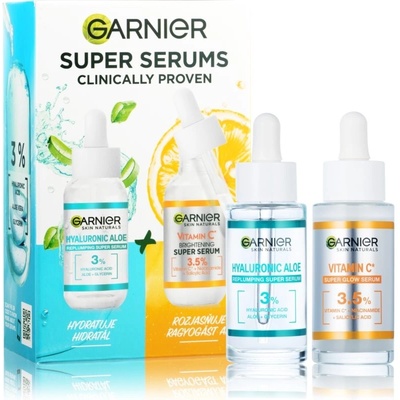Garnier Skin Naturals Vitamin C rozjasňující sérum s vitaminem C 30 ml + Garnier Skin Naturals Hyaluronic Aloe zklidňující a hydratační sérum 30 ml dárková sada
