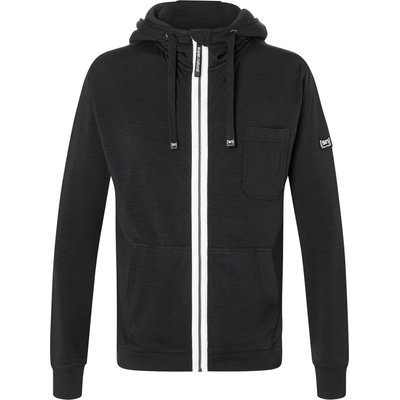 super.natural merino mikina M SOLUTION DWR Hoodie jet black