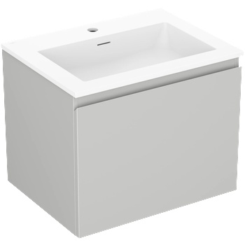 Mexen Orio баня шкаф 60 см с мивка Otis, 1 чекмедже, сив мат/бял мат - 91A10-06047-1-BF62-W18M01 (91A10-06047-1-BF62-W18M01)